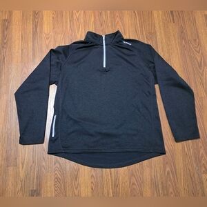 Head Men’s XXL Quarter-Zip Fleece-Lined Performance Sweater Black Logo D5